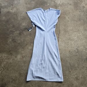 SOLD Aritzia Babaton Futurist Cruise Blue Maxi Dress Women's Size Medium NEW